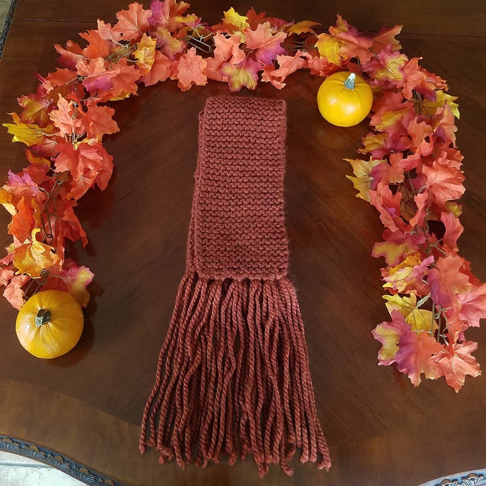 Handmade Burnt Orange Scarf